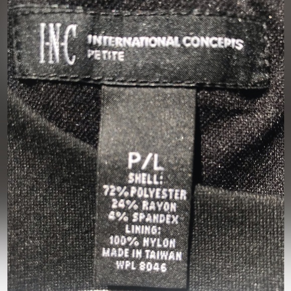 International concepts striped tank with flirty waist band. Petite size large - Picture 3 of 4